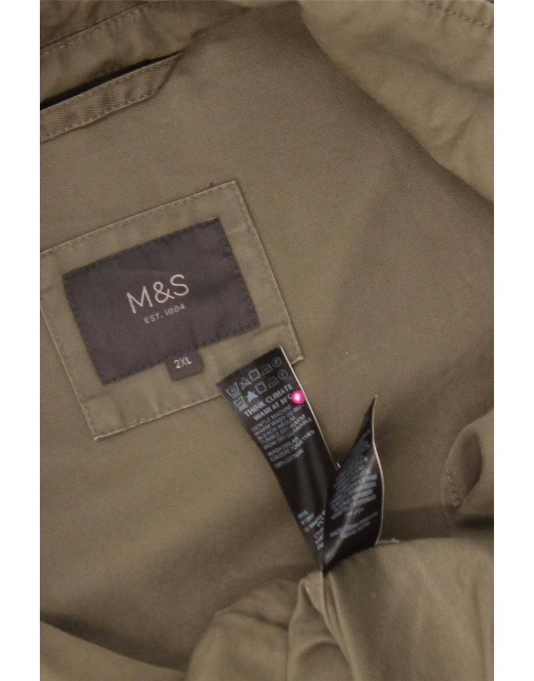 Marks & Spencer Kvinder Utility Jacket UK 44 2XL Khaki Bomuld