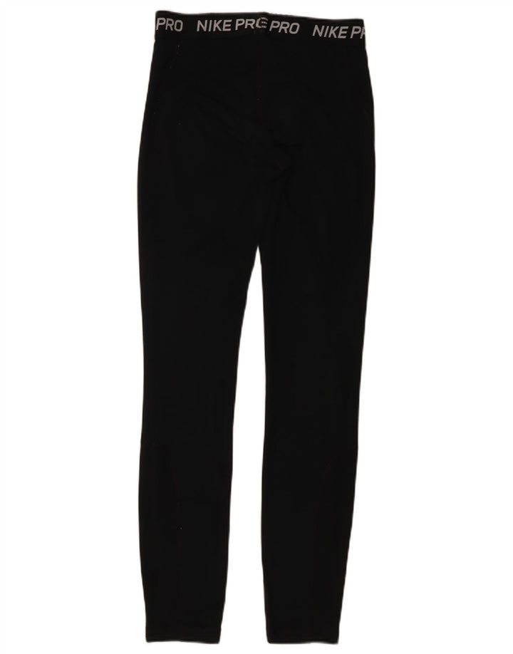Nike Dame Grafiske Leggings UK 18 XL Sort Polyester