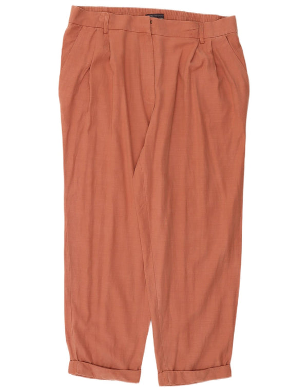 Marks & Spencer Womens Pegged Cropped Trousers UK 18 XL W38 L26 Pink