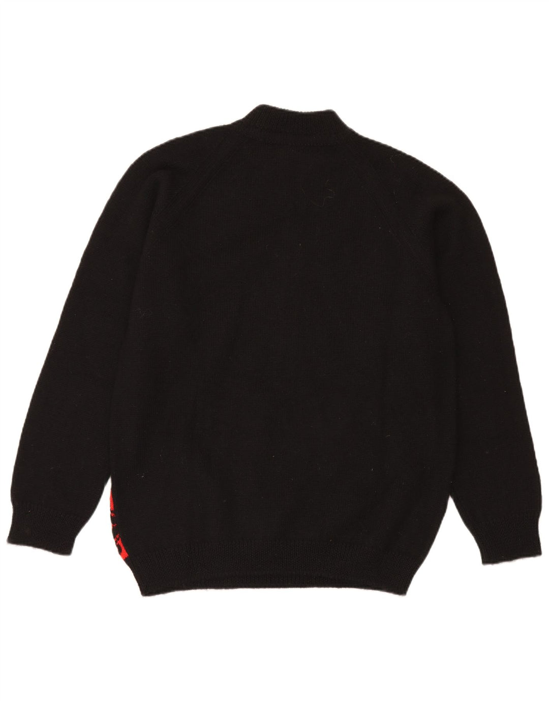 Vintage sweater med lynlås til mænd Medium Black Fair Isle