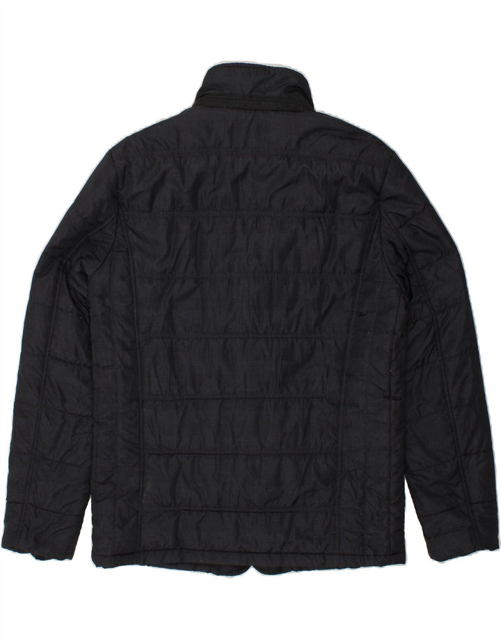 WAMPUM Mens Slim Padded Jacket UK 42 XL Navy Blue Check Polyester Vintage Wampum and Second-Hand Wampum from Messina Hembry 