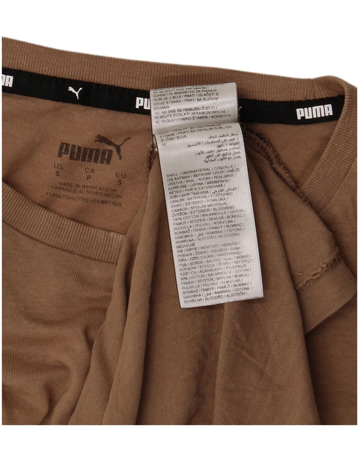 Puma Herre grafisk T-shirt top lille brun bomuld