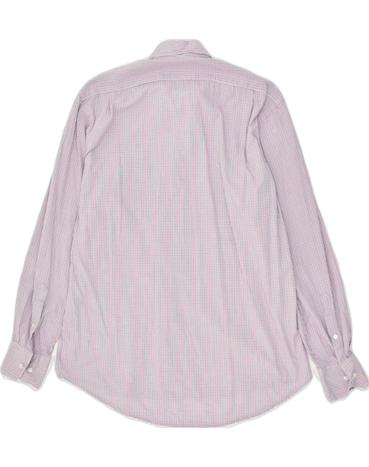 DACK'S Mens Regular Fit Shirt Large Pink Check Cotton Vintage Dack's and Second-Hand Dack's from Messina Hembry 