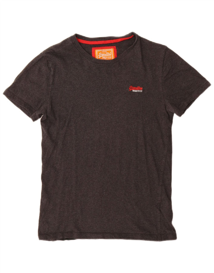 Superdry T-shirt top til mænd, lille grå bomuld