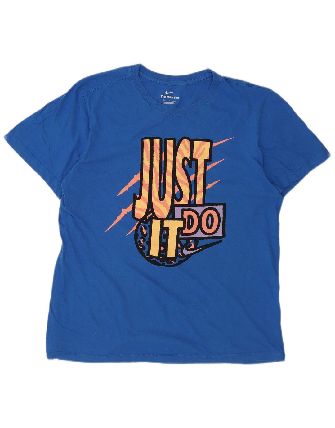 Nike grafisk T-shirt top til mænd, stor blå bomuld