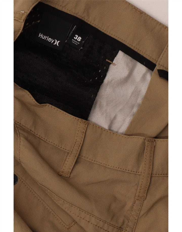 HURLEY Mens Chino Shorts W38 XL Beige Nylon Vintage Hurley and Second-Hand Hurley from Messina Hembry 