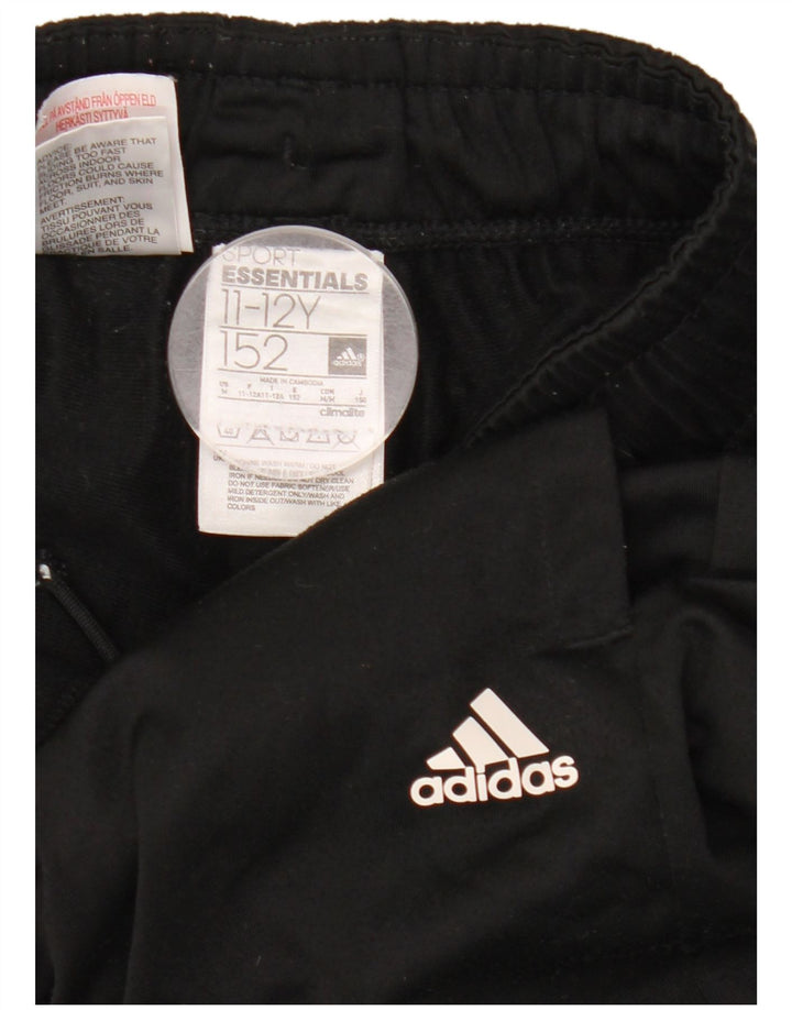 Adidas Drenge Træningsdragt Bukser Joggers 11-12 År Sort Polyester