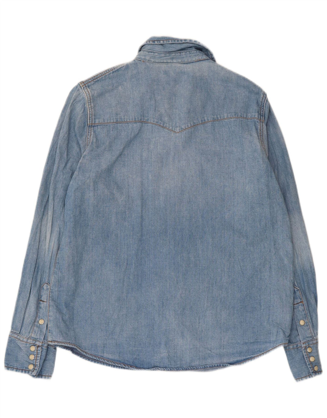 J. Crew Dame denimskjorte US 12 Stor Blå Bomuld