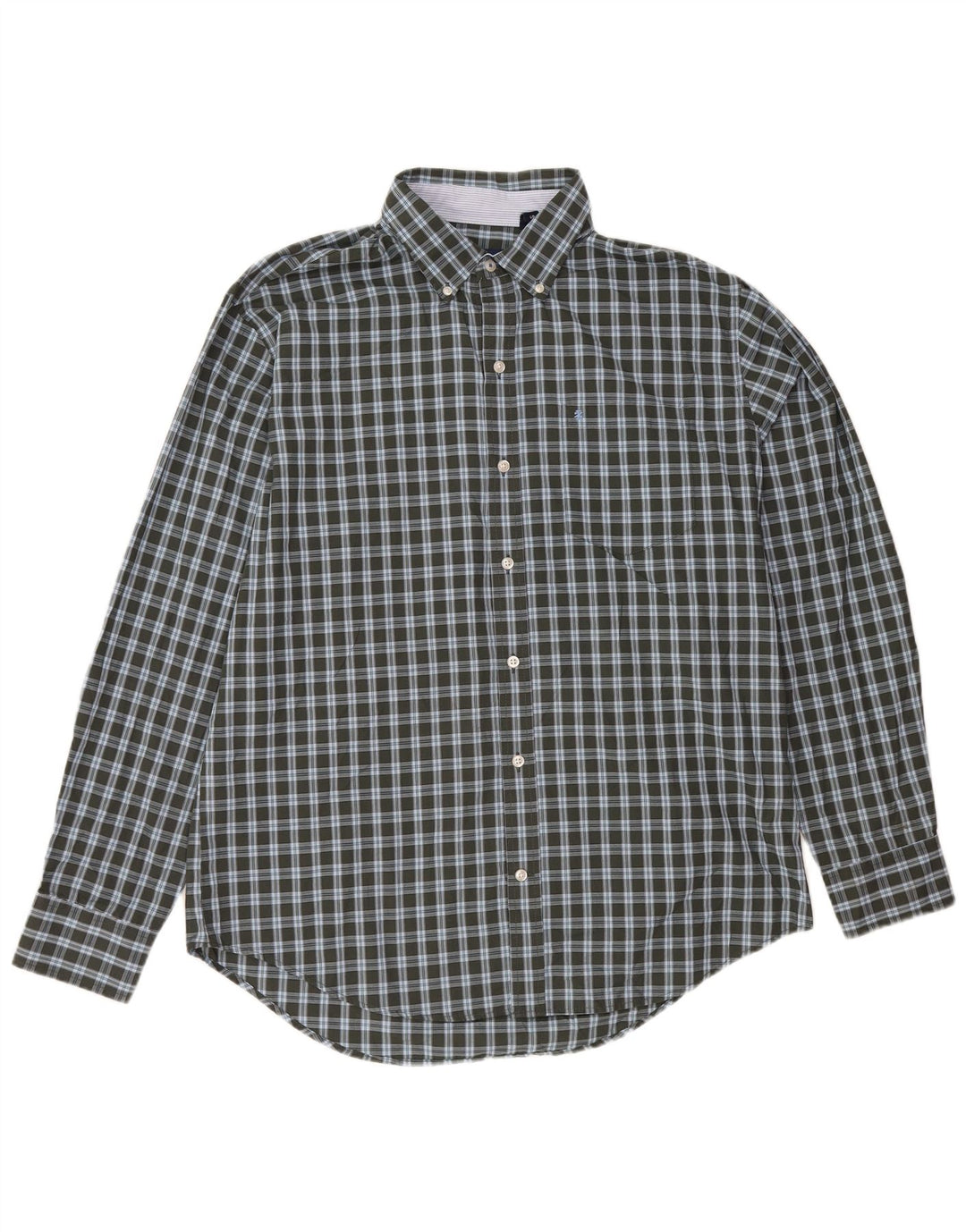 IZOD Herreskjorte Stor Khaki Gingham Bomuld