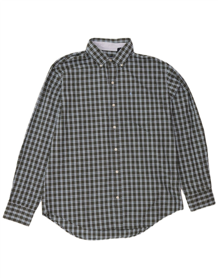 IZOD Herreskjorte Stor Khaki Gingham Bomuld