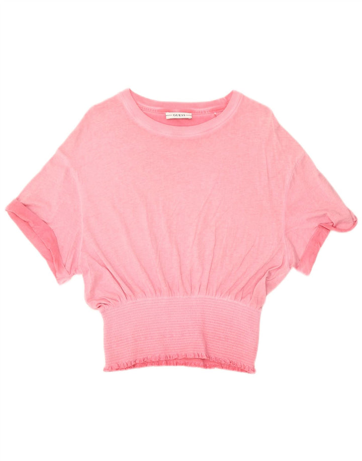 Guess Womens Batwing Bluse Top UK 10 Small Pink
