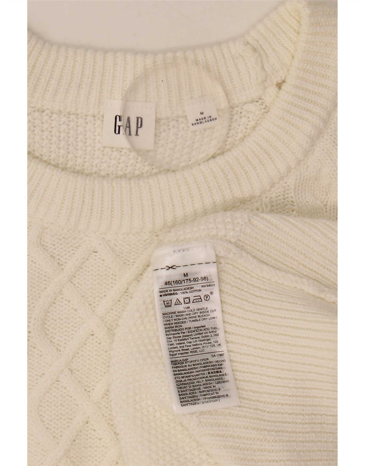 Gap dame sweater med rund hals DK 14 Medium hvid bomuld