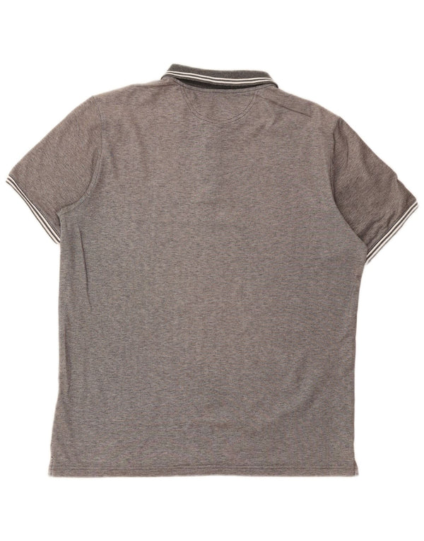 Champion Herre Easy Fit Polo Shirt Large Gråstribet