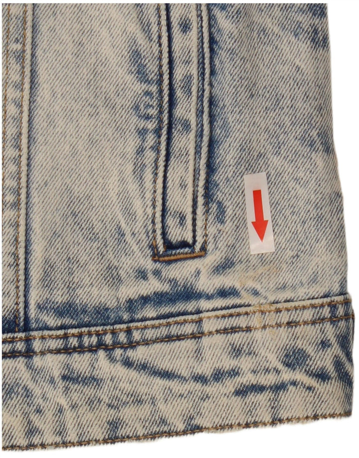 Desigual Mickey Mouse grafisk denimjakke til kvinder, UK 10 Lille blå bomuld