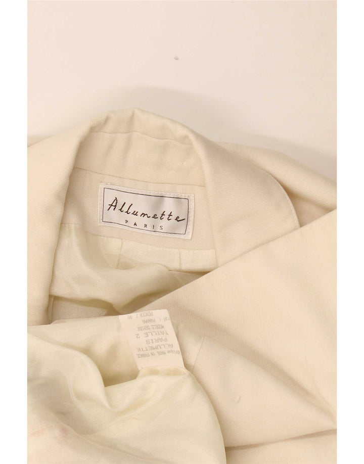 ALLUMETTE AC. Paris Dame Dobbeltradet Blazer Jacket UK 12 Medium Beige