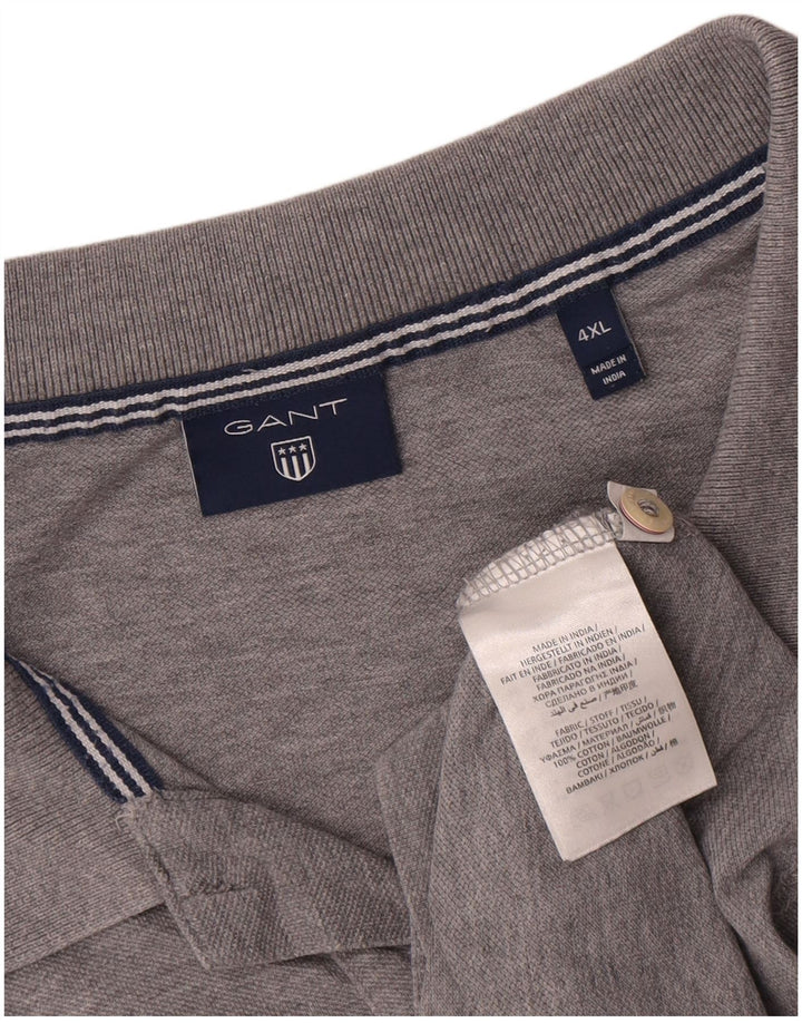 Gant Polo Shirt til mænd 4XL Grå Flecked Bomuld