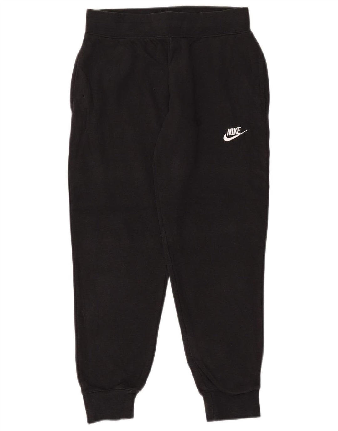 NIKE Womens Tracksuit Trousers Joggers UK 12 Medium  Black Cotton