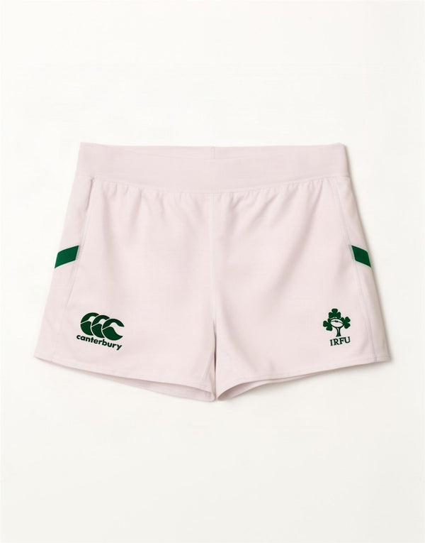 Canterbury Womens IRFU Graphic Sport Shorts UK 18 XL White Colourblock