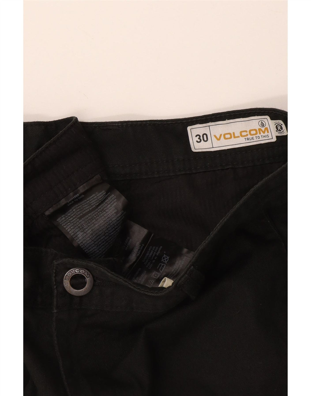 Volcom Herre Chino Shorts W30 Medium Marineblå Bomuld