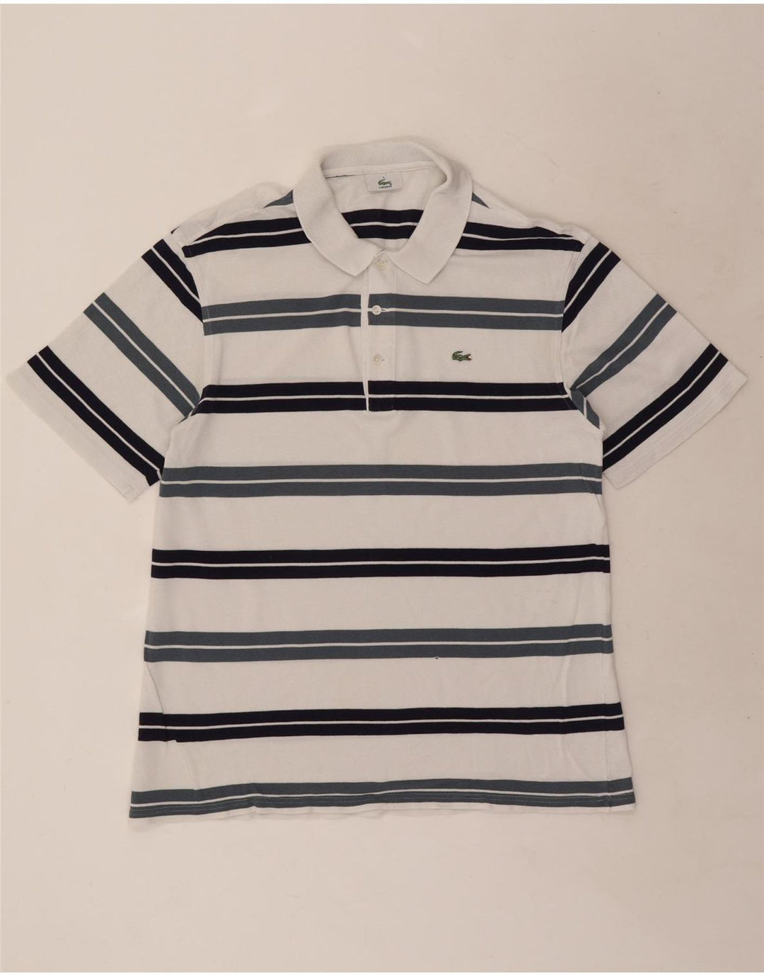 Lacoste Herre Polo Shirt Str. 5 Stor Hvidstribet