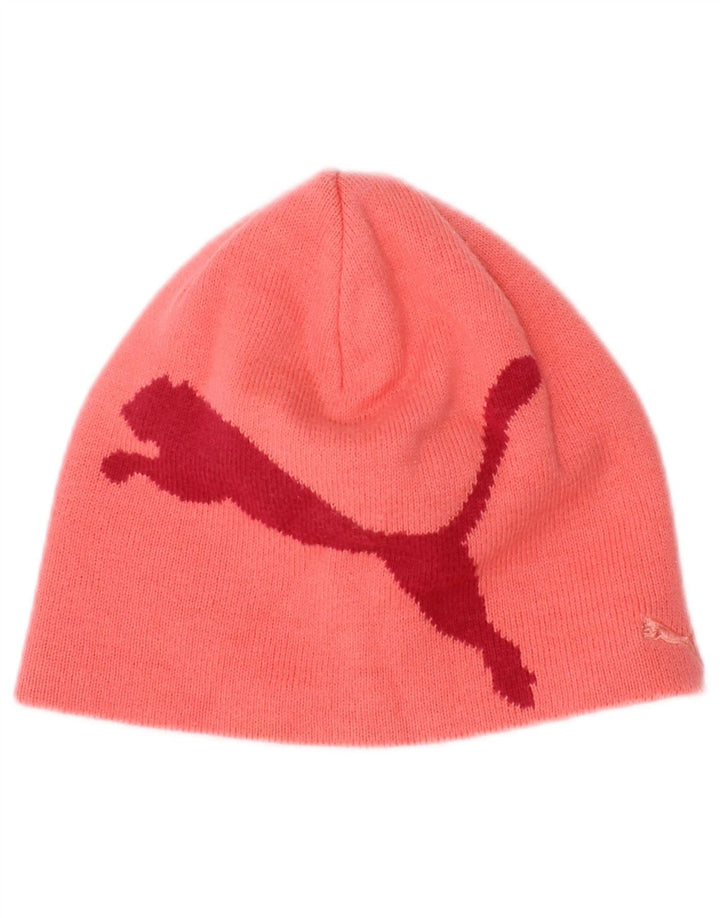 Puma Girls Grafisk Beanie Hat One Size Pink Colourblock Bomuld
