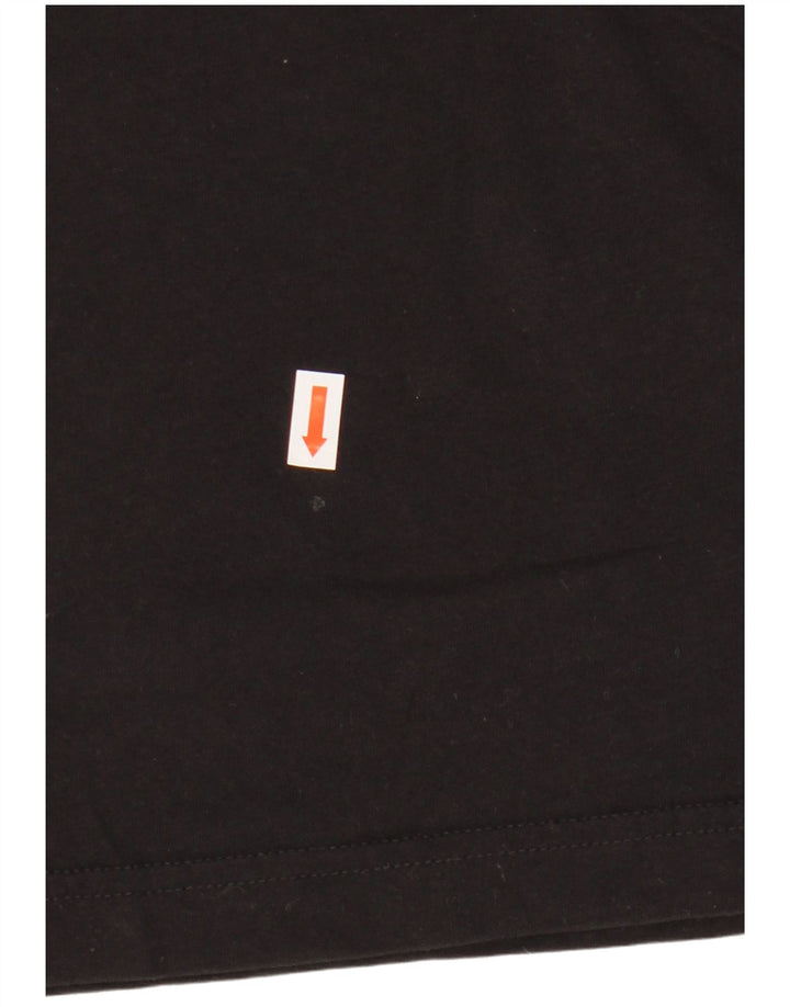 Champion Herre grafisk T-shirt Top Medium Sort Colourblock Bomuld