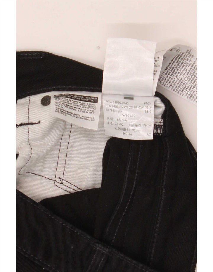 Levi's Straight Jeans til mænd W30 L30 Sort bomuld