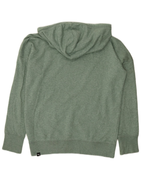 Puma Dame Hoodie Jumper UK 18 XL Grøn Flecked Bomuld