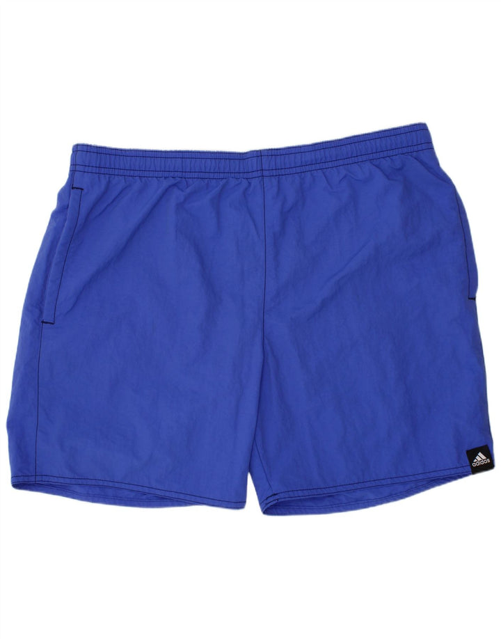 ADIDAS Boys Sport Shorts 15-16 Years  Blue Polyester