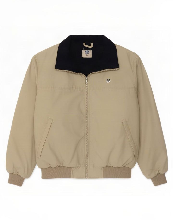 North Sails Herre Bomber Polstret Jakke UK 40 Stor Khaki Polyamid