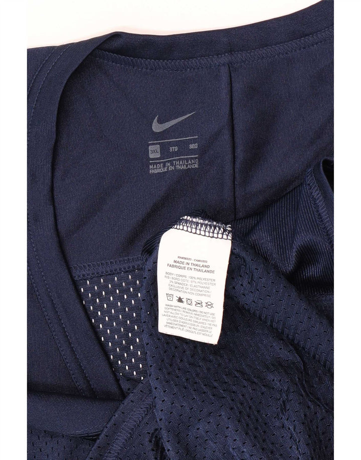 Nike dametrøje top UK 22 3XL marineblå polyester