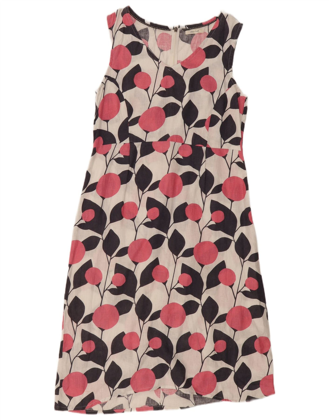 White Stuff Dame Ærmeløs Shift Dress UK 12 Medium White Floral