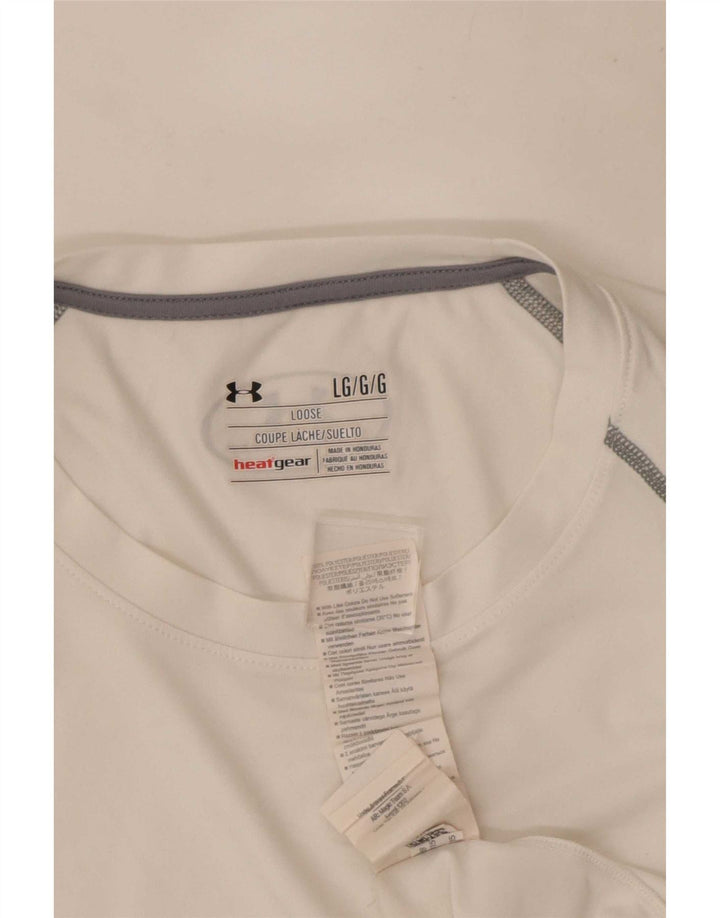 Under Armour Herre Heat Gear Top Langærmet Large White Polyester