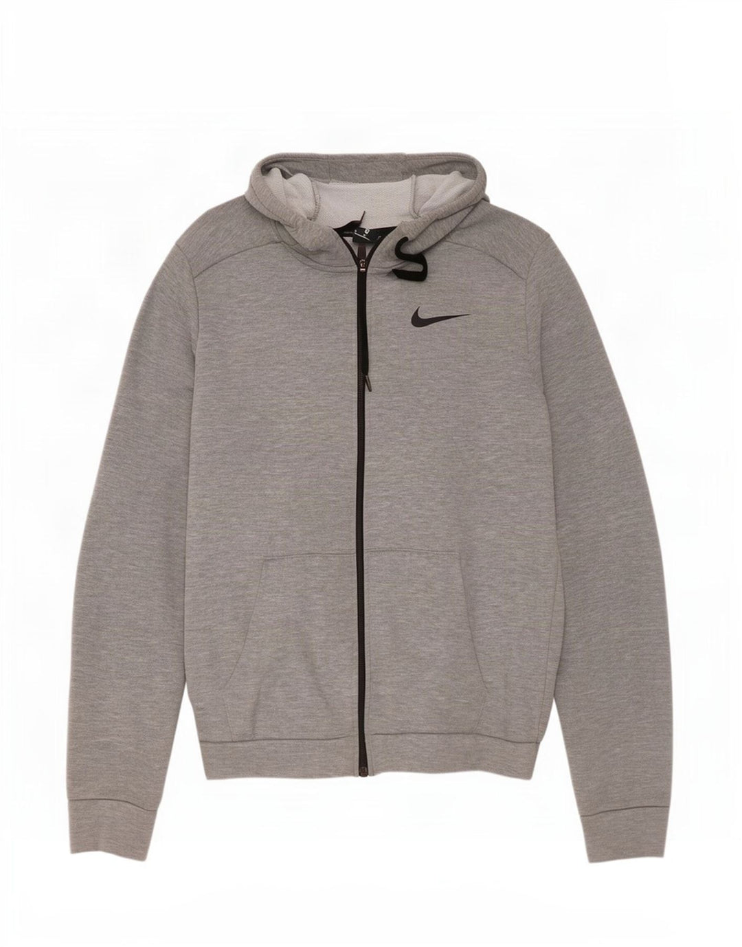 Nike hættetrøje med lynlås til mænd mellemgrå polyester