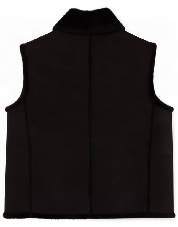 Bromley Womens Sherpa Gilet UK 14 Large Black Polyester