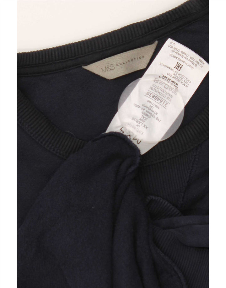 Marks & Spencer Herre Sweatshirt Jumper 2XL Marineblå Bomuld
