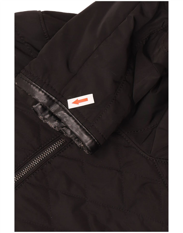 Zara Herre quiltet jakke UK 40 Stor sort polyester