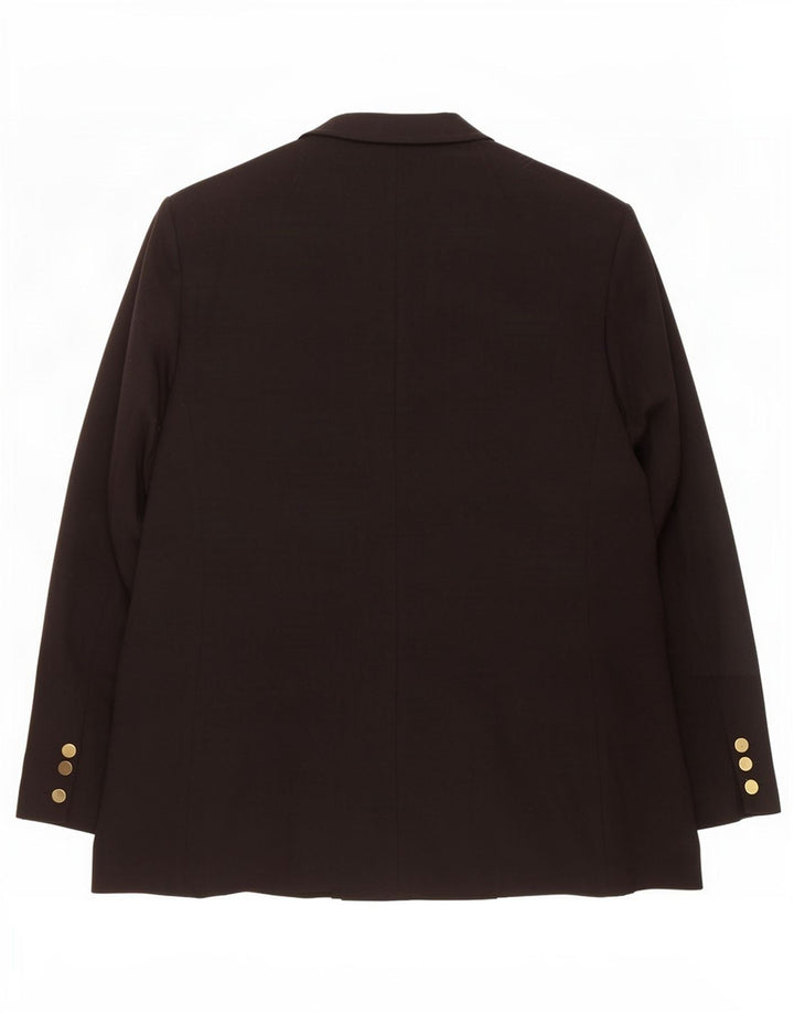 Marks & Spencer Dame Dobbeltradet Blazer Jacket UK 20 2XL Sort