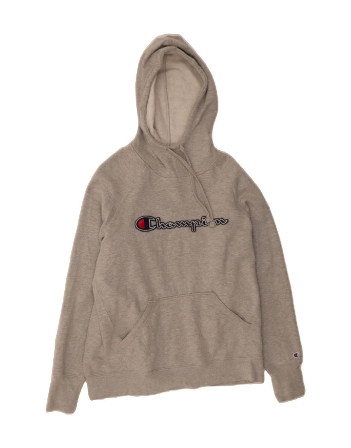 CHAMPION Mens Graphic Hoodie Jumper Large Grey Cotton Vintage Champion and Second-Hand Champion from Messina Hembry 
