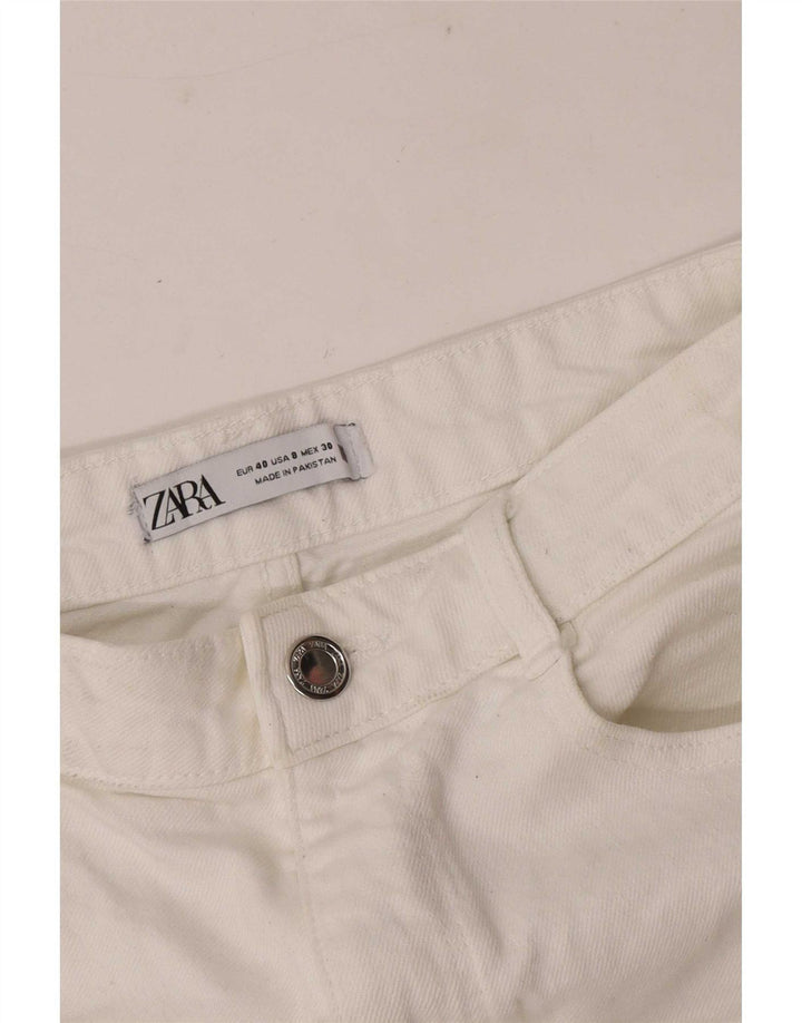 Zara denimshorts til kvinder EU 40 Medium W30 Hvid