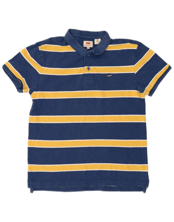 Levi's herre poloshirt Medium marineblå stribet bomuld