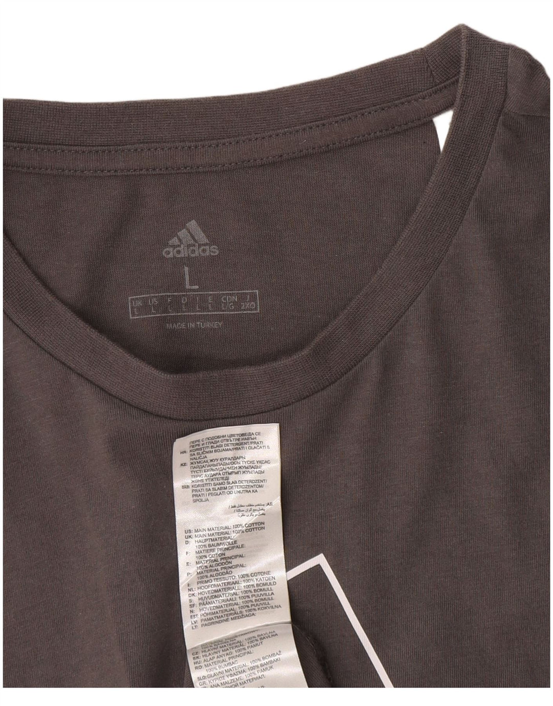 ADIDAS Grafisk T-shirt top til mænd, stor grå bomuld
