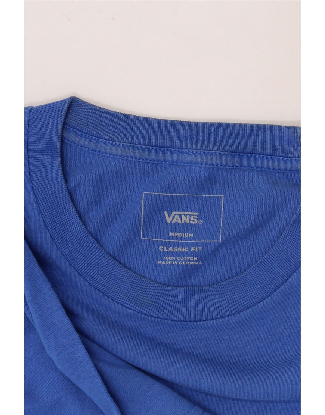 Vans Herre Classic Fit Grafisk T-Shirt Top Medium Blue Bomuld