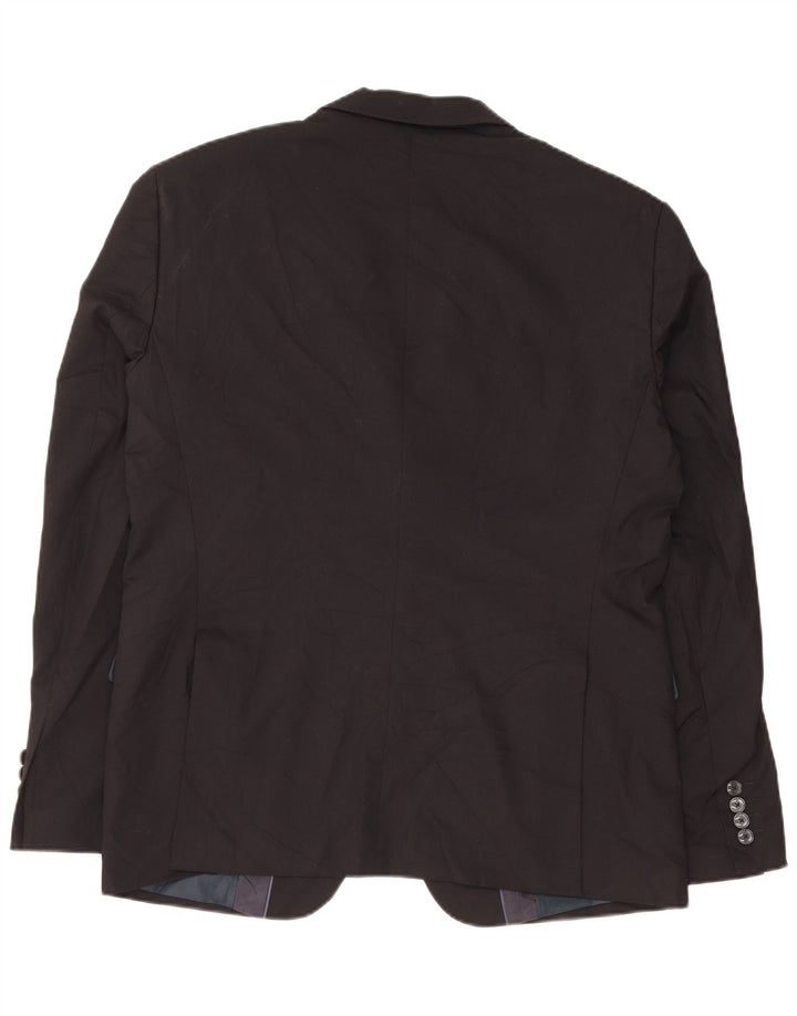 ZARA Herre 2-knaps blazerjakke EU 54 XL Sort viskose