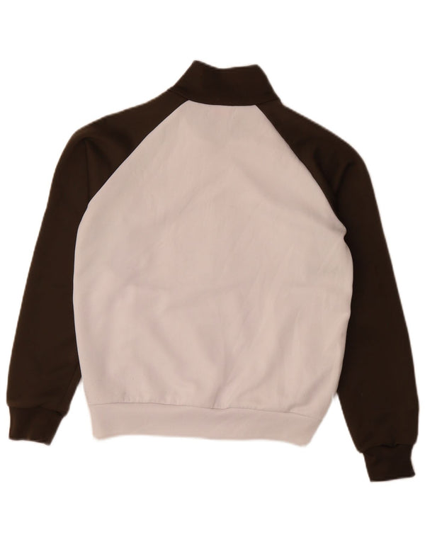 Kappa træningsdragt topjakke til kvinder UK 14 Medium White Colourblock Polyester