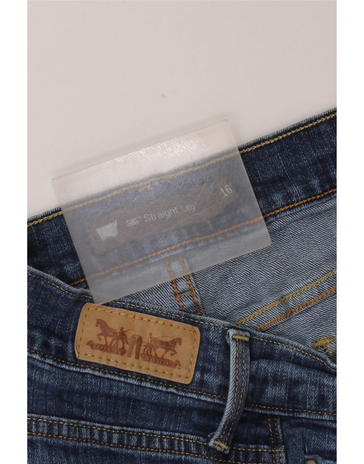 Levi's Dame 505 lige jeans US 16 2XL W36 L29 Blå