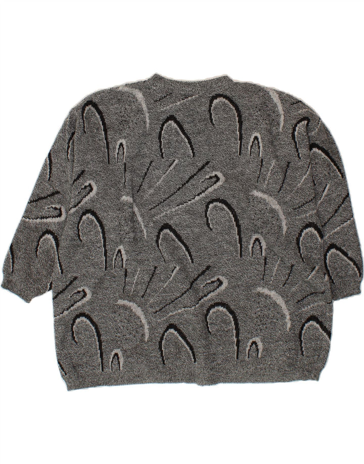 VINTAGE Womens Crew Neck Jumper Sweater EU 48 2XL Grey Polyester Vintage Vintage and Second-Hand Vintage from Messina Hembry 