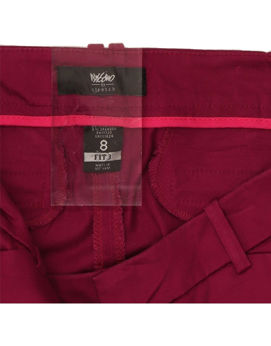 MOSSIMO Womens Stretch Casual Shorts US 8 Medium W30 Burgundy Cotton Vintage Mossimo and Second-Hand Mossimo from Messina Hembry 