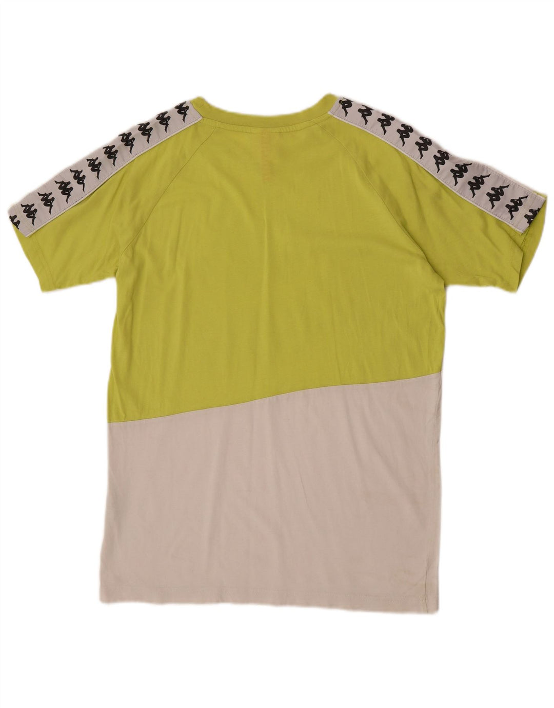 Kappa Herre grafisk T-shirt Top Medium Grøn Colourblock Bomuld