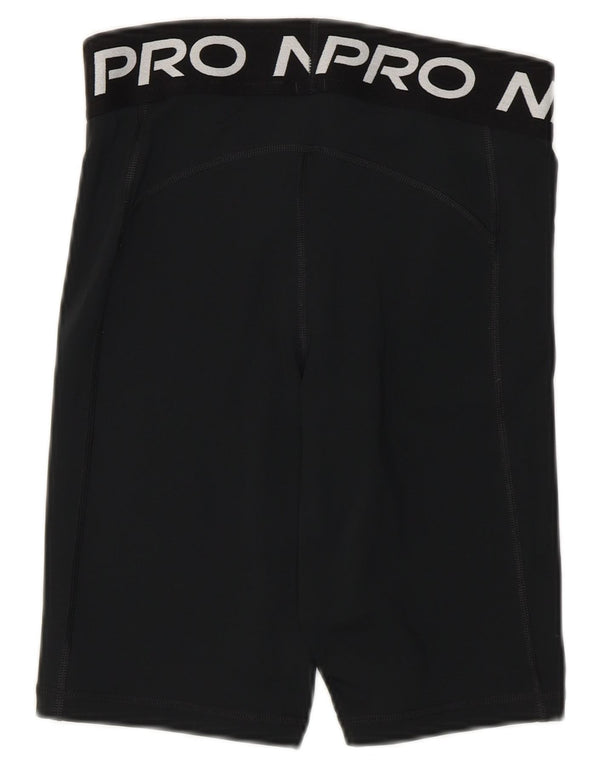 Nike Dame Dri Fit grafiske sportsshorts UK 10 Small Black Polyester